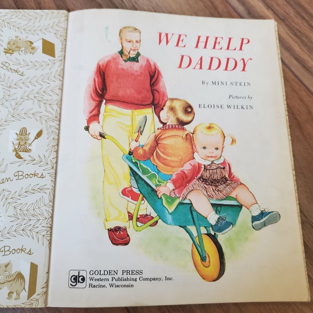 Vintage Little Golden Book We Help Daddy - Picture 3 of 5